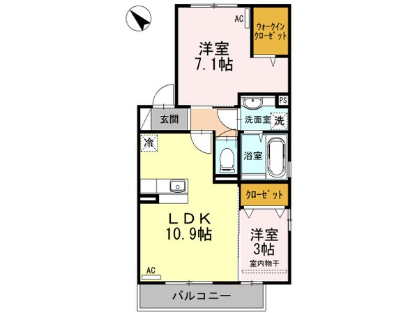 ボヌールサイ　Ａ棟の物件間取画像